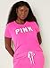 Victoria's Secret Women's Short Sleeve T-Shirt, Women T Shirt, Logo Pink, M