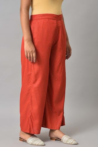 Image of W for Woman Geometric Printed Rayon Straight Kurta and Parallel Pant Set