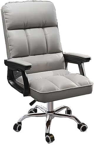 Chaise de bureau ergonomique en cuir PU et grand dossier haut