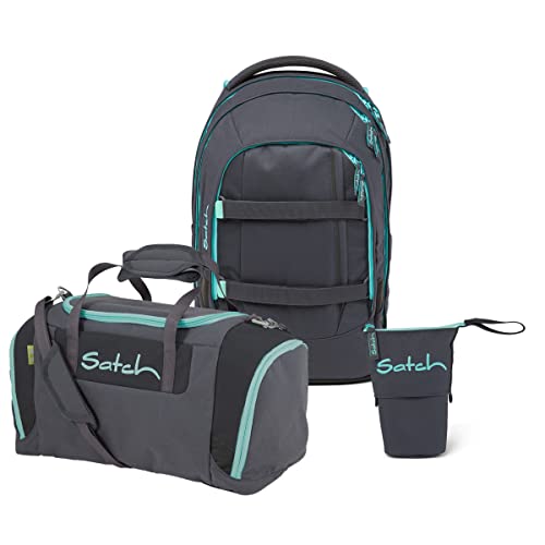 Satch Pack Pencil Slider Edition Schulrucksack Set 3tlg. mit Sporttasche (Mint Phantom)