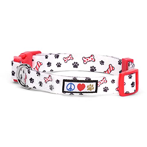 Pawtitas Soft Adjustable Puppy Collar Leash Harness Sold Separately Personalized Customizable Dog Collar Embroidered Customize Pet Name Phone Number Christmas Dog Collar Small Dog Christmas
