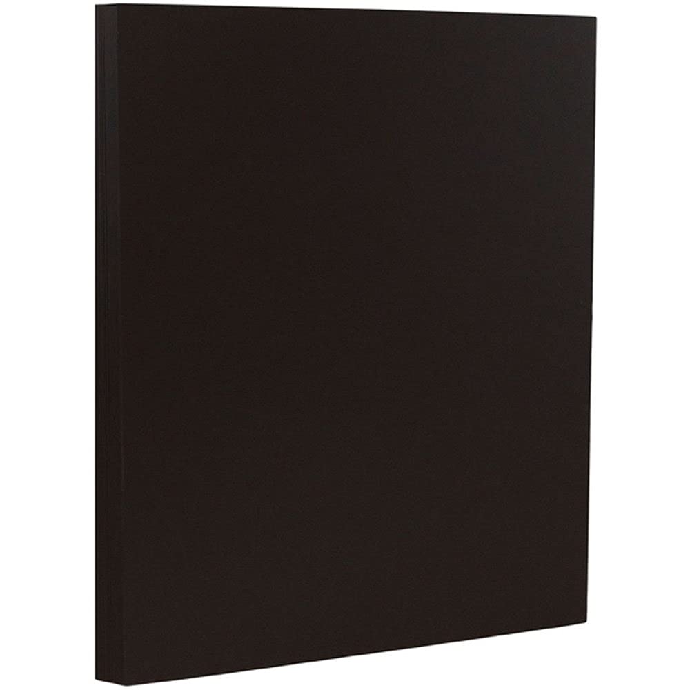 JAM PAPER Matte Black Linen Recycled