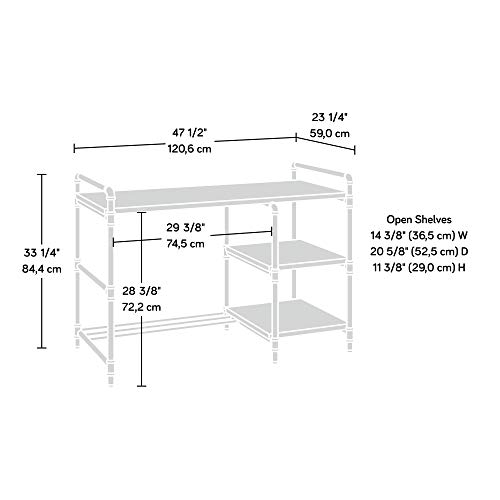 Sauder 423505 Iron City Desk, L: 47.48 Inch X W: 23.23 Inch X H: 33.23" thumb #2