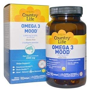 COUNTRY LIFE VITAMINS OMEGA 3,MOOD, 90 SGEL