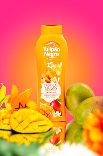 Tulipán Negro – Gel de Baño Tropical Mango 650 ml | Hidratación Profunda con Extracto de Mango Natural | Aroma Exótico y Duradero | Piel Suave, Hidratada y Revitalizada