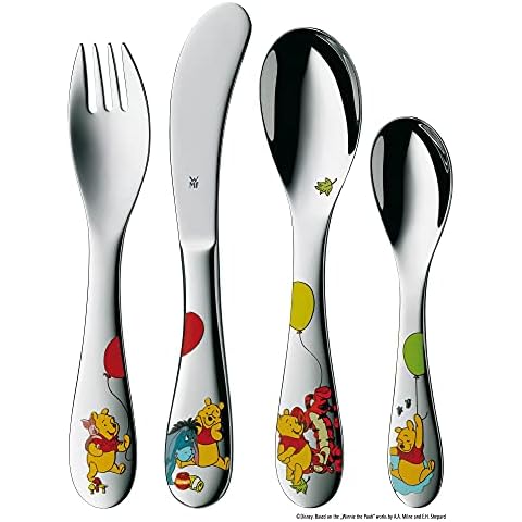 WMF Disney Winnie Pooh Kinderbesteck Set 4-teilig, Kinderbesteck Edelstahl, Besteck Kinder ab 3 Jahre Cover