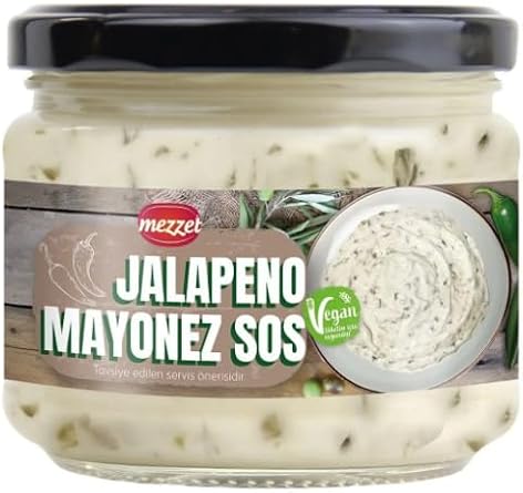 Mezzet Jalapeno Mayonez 300 G - Ac l , Bitkisel Bazl , Koruyucusuz, Vegan Mayonez Sos