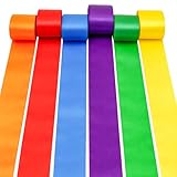 Materiale di alta qualità: il nostro nastro colorato è realizzato in tessuto di poliestere di alta qualità. Sicuro, inodore, riutilizzabile e durevole. Perfetto per confezioni regalo, composizioni floreali, decorazioni per feste e progetti fai da te fatti a mano, ecc.