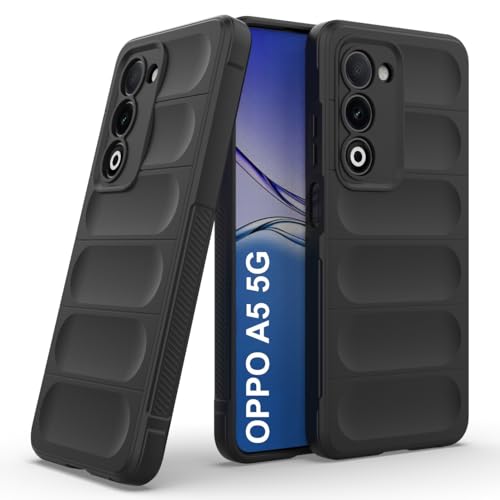 Image of Zapcase Back Case Cover for Oppo A5 5G | Compatible for Oppo A5 5G Back Cover | Liquid Silicon Magic Case with Camera Protection| Black