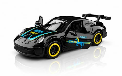 Image of Porsche 911 GT3 RS Die-Cast Metal Toy Car |1:64 Scale Collectible Model with Free Rolling Wheels | Realistic Sports Car Replica for Kids Age 3+ (Porsche 911 GT3 RS - 1:64 Scale Miniature Car)
