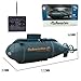 XeleMush Mini RC Nuclear Submarine, 6CH Military Ship with 6-Way Movement & Auto Surfacing, USB Rechargeable Waterproof Toy for Pools RC Race Boat