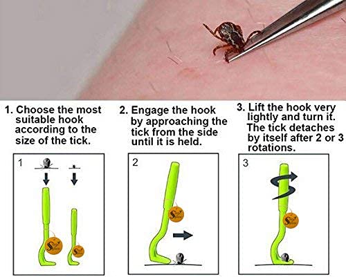 Sage Square Anti Tick, Lice, Flea, Mite Remover Tweezer for Puppies, Dog, Cat, Kitten (Yellow) 2