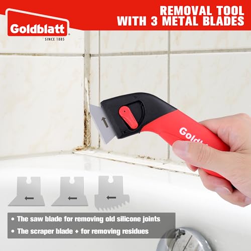 Goldblatt Caulk Remover Tool, Grout Removal Tool, Caulking Tool, Silicone Caulking Tool Kit, Sealant Finishing Tools for Sink Joint Bathroom Kitchen Floor - Image 3