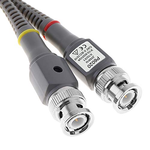 Image of 2pcs P6020 Upgraded Oscilloscope Clip Probes Kit 20MHz Fully Insulated BNC End Probe with Accessories Kit 1X 10X (Pack of 2)