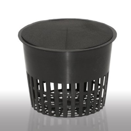 25 Pack 3 inch Heavy Duty Net Pots + Cloning Collar Inserts Combo (3 inch Pots + Inserts) (100, Black)