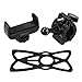 INSTEN Bike Mount Phone Holder, Universal Bicycle Motorcycle MTB Rack Handlebars Cradle w Secure Grip 360 Rotatable Rubber Strap Compatible with iPhone 11 12 Mini Pro Max Xs Xr SE 2020 8 Plus, Black