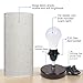 DEEPLITE Bedside Table Lamp 2 LED Bulbs Included, Modern Simple Desk Lamp with Wooden Base and Fabric Shade, Minimalist Nightstand Lamp for Bedroom Living Room Office (Set of 2)