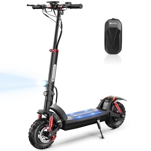 isinwheel GT2 Electric Scooter Adults 11' Off Road Tires, 1000W Motor E-Scooter Up to 37 Miles Long Range, 28 MPH Top Speed, Foldable Scooter for Adults, Turn Signal & Dual Suspension