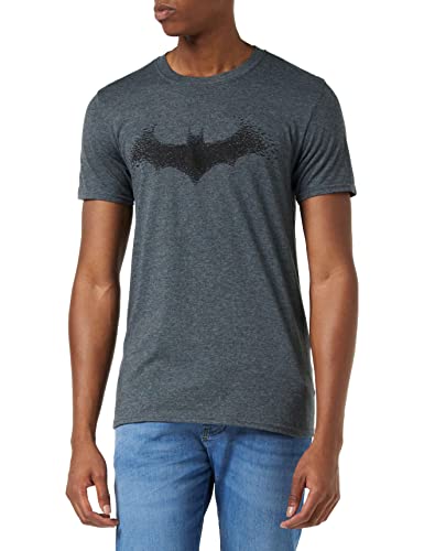 DC Comics Hombre Batman - Bat Logo Camiseta Not Applicable, Gris