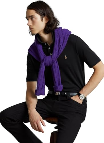Image of POLO RALPH LAUREN Men Medium Fit Interlock Polo Shirt, PoloBlack, M
