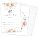 HQLOW 20PCS 60th Birthday Invitations for Women, Double-Sided invitation with Envelopes, Party Invitations Birthday Party Supplies -05
