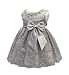H.X Baby Girl's Newborn Bowknot Gauze Christening Baptism Dress Infant Flower Girls Wedding Dresses 8 Color (3M/0-5 Months, Grey)
