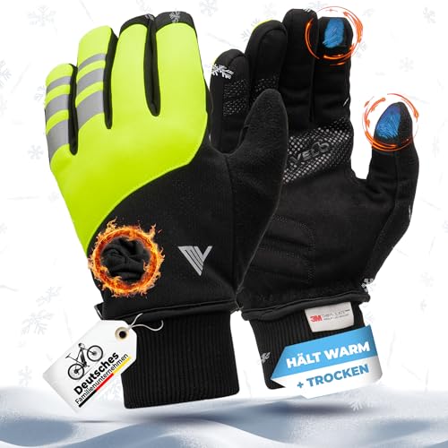 MIVELO Fahrradhandschuhe mit Thermo-Fleece I Wasserfest & Winddichte Handschuhe I Touchscreen fähig I Winterhandschuhe für kalte Temperaturen I Fahrradhandschuhe Herren Winter (Gelb, XL) MIVELO Fahrradhandschuhe mit Thermo-Fleece I Wasserfest & Winddichte Handschuhe I Touchscreen fähig I Winterhandschuhe für kalte Temperaturen I Fahrradhandschuhe Herren Winter (Gelb, XL)