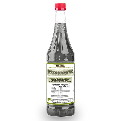Image of Dhampure Speciality Sugarcane Molasses Syrup 2400ml (3 x 800ml) Kakvi | Raab | Liquid Jaggery | Baking & Cooking | Thick Caramel Flavour | No Artificial Colours