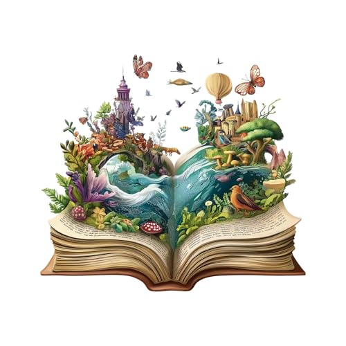 Libros creativos, flores, plantas, pegatinas para paredes decorativas de habitaciones infantiles (2 conjuntos)