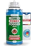 Patronus Motten Power Fogger - 150ml - effektiver Vernebler mit maximalem Sofortschutz gegen Motten, Kleidermotten, Lebensmittelmotten, für schwierig erreichbare Motten-Verstecke, deutsche Produktion