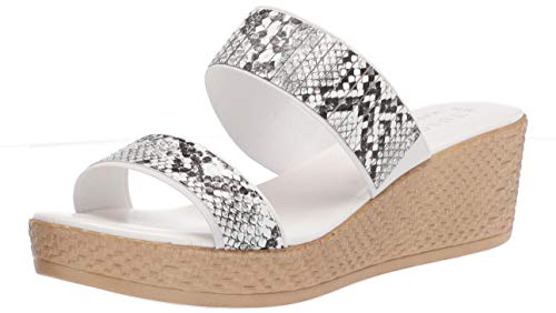 Easy Street Terina sandales pour femme résout le glissement des pieds fins en White Snake