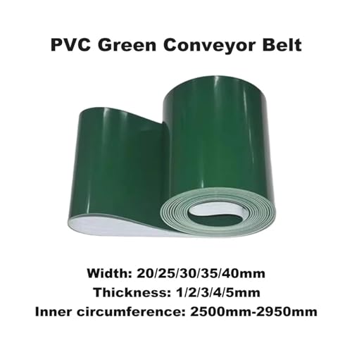 Cinta de PVC verde de 5mm de espesor para un transporte industrial fluido 2
