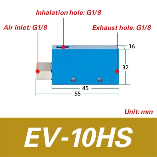 Générateur de vide CV EV pression négative EV-10HS sans raccords pour ventouse
