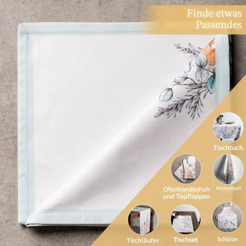 Maison d'Hermine Stoffservietten 100% Baumwolle (45 cm x 45cm, 4er-Set) – Ansicht 6