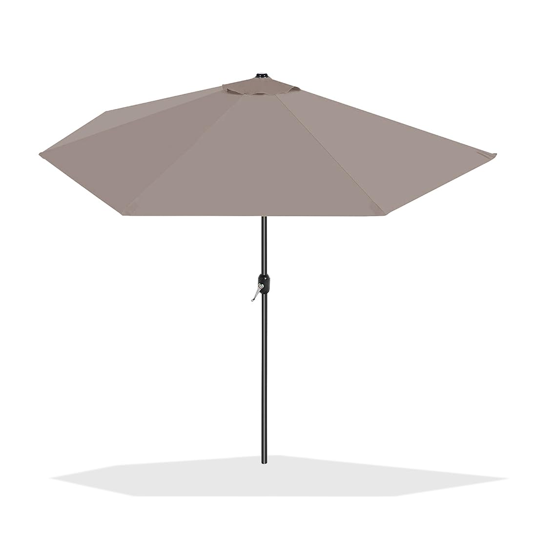 Acomoda Textil – Sombrilla de Jardín Media Luna con Forro Anti UV. Parasol de Aluminio con Manivela, Toldo Semicircular de 135x270 cm para Terraza, Jardín y Patio.