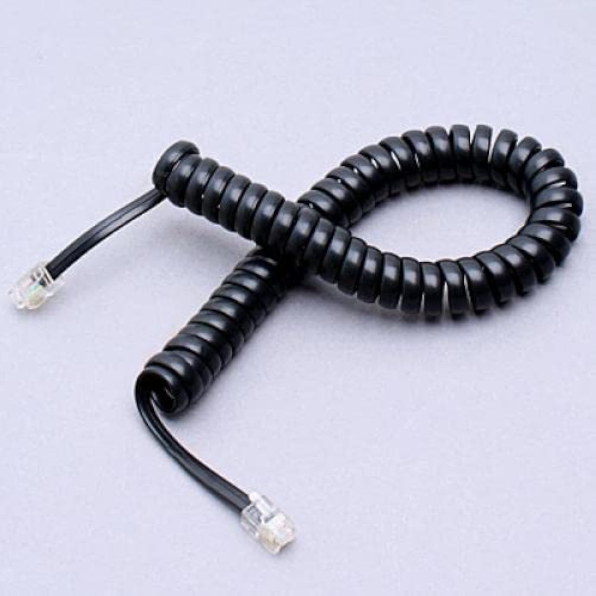 2pcs 6.5ft Black Telephone Handset Extension Cord