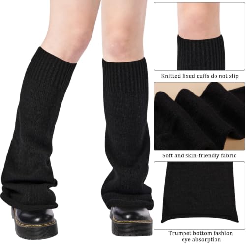 Image of Moon Wood Leg Warmers for Girls Women Kawaii Harajuku Flared Knitted Leg Warmer Goth Cute Lolita Socks