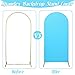 Spandex Fitted Wedding Arch Cover Set of 3 Light Blue Arch Backdrop Cover, Round Top Chiara Backdrop Stand Covers for Wedding Birthday Party Baby Shower Banquet Arch Decor (Light Blue, 4FT,5FT,6FT)