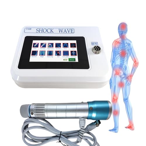 Stoßwellentherapie Gerät für Zuhause, Stosswellentherapie Geräte ED Fersensporn Schmerztherapie, Extrakorporale Fokussiert Stoßwellentherapie Maschine V100 Tiefengewebsmassagegerät