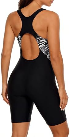 beautyin Women's Boyleg One Piece Swimsuit Racerback Athletic Bathing Suit