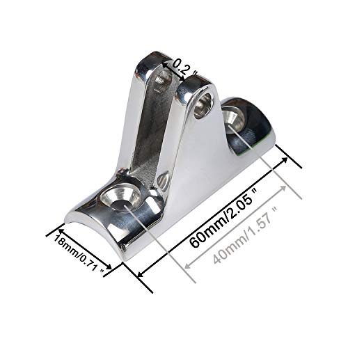 Mx Bimini Top Deck Hinge 90° With Quick Release Pins,316 Stainless Steel Heavy Duty (Concave Base) #TOP1