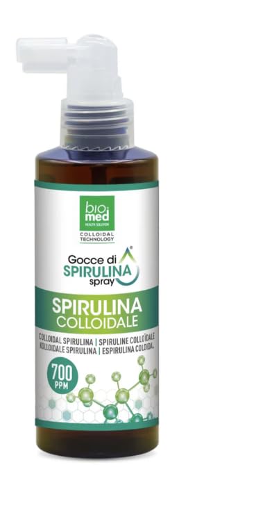 Spirulina Coloidal. La Espirulina es perfecta para mejorar la concentración. La fuerza vital de los Océnaos en Gotas. Complejo vitamínico. Vitaminas. Contiene 150ml. 700 ppm. Espirulina sublingual.