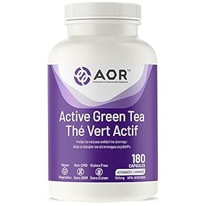 AOR Active Green Tea 700mg, 180 Vegan Caps 60-Day Supply – Powerful EGCG Green Tea Extract Supplement for Liver & Digestive Support & Cardiovascular Function – Non-GMO, Gluten-Free Antioxidant Formula