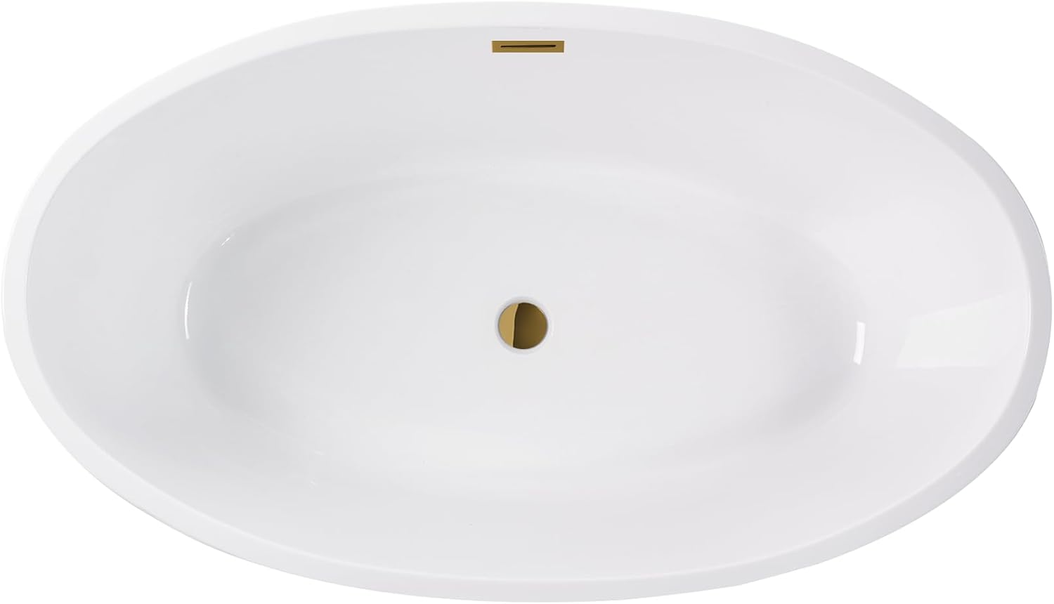 Vanity Art 59" X 32" Freestanding Bathtub | Home Improvement Bathtubs with Contemporary Design for Soaking and Bathing, Overflow and Pop-up Drain with UPC Certified, Acrylic, VA6834-TG-M