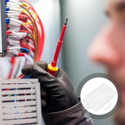 Estuche porta etiquetas de plástico resistente para proteger la identificación de cables 4