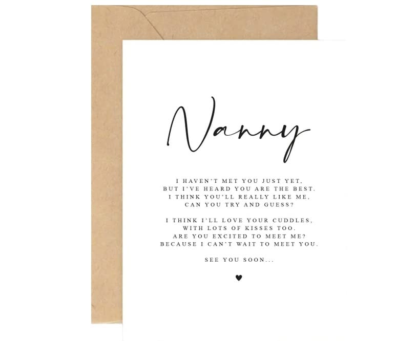 Nanny to be Poem Pregnancy Announcement A5 Card with envelope, Pregnancy Reveal, Nanny to be - Image 2