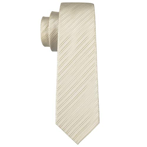 Image of Barry.Wang Tie Sets for Men Silk Stripe Necktie Woven Checkered Handkerchief Cufflinks Formal Business Wedding
