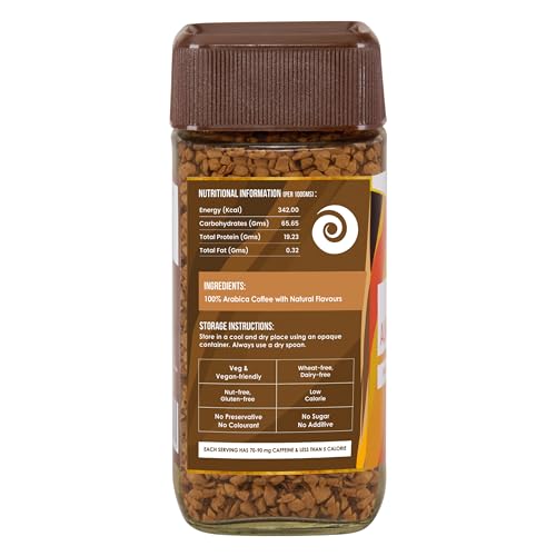 Image of Planet Coffee | MYSTIC Almond Coffee | 50 Gms Jar | Pure Arabica | Freeze-Dried Instant Coffee | No Added Sugar | Makes 25 Cups | Medium Roast | Flavoured Coffee