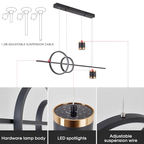 Suspension LED dimmable 120cm pour table à manger et salon - 4