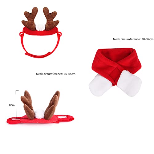 Set Disfraz Navideño para Mascotas con Cuernos y Pañuelo miniatura 2